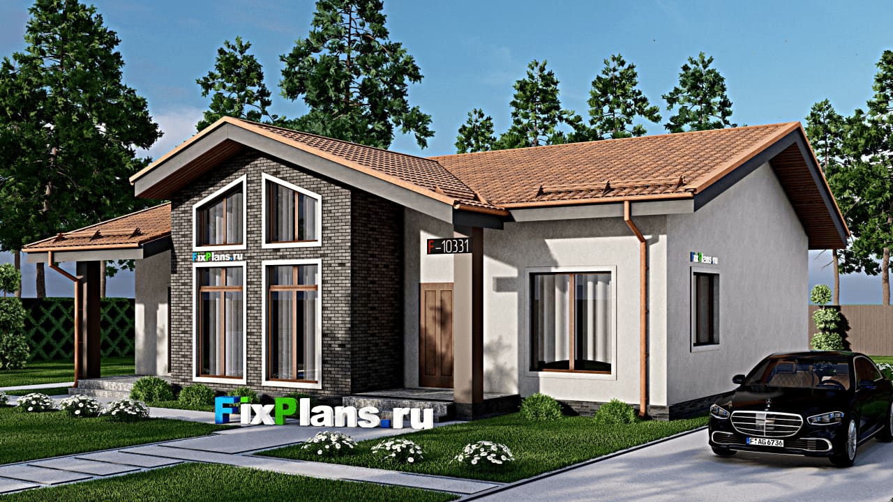 Дом F-10331 из каталога FixPlans, 138 м², скатная кровля