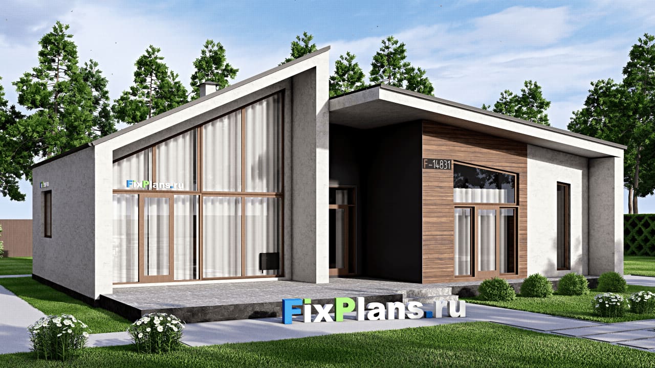 Дом F-14831 из каталога FixPlans, 165 м², скатная кровля
