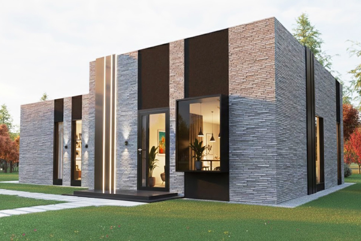 Дом ОМИ-91 из ЖБИ-панелей, 91 м²